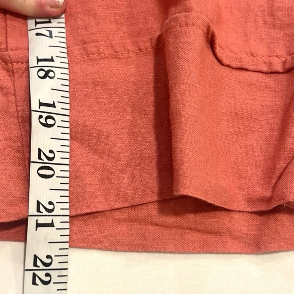 Carla Ruben Couture’,Italian Linen Viscose Cropped &  Cuffed Pants Italy Size S